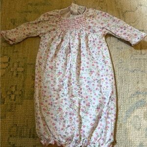 Kissy Kissy Floral Print Smocked Sack